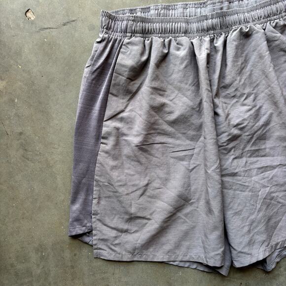 Nike Dri-Fit Running Shorts Men's Large Gray Lined Drawstring Athletic Training - Picture 2 of 11